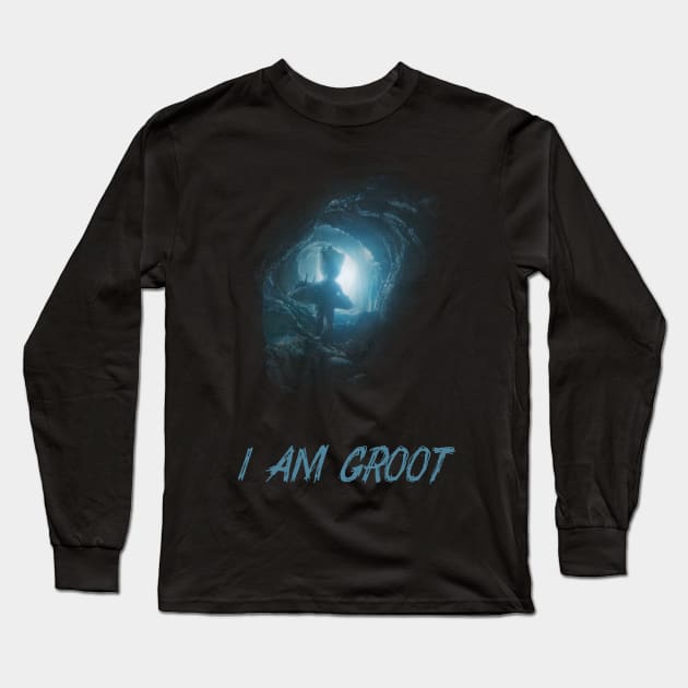 I AM BABY GROOT Long Sleeve T-Shirt by StarTrooper3000